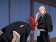 Renji meets Ikkaku for the first time.