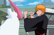 Ichigo attempts to perform Konsō on the Blank.