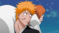 Ichigo carries Orihime.