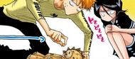 Ichigo places Kon's pill into a lion plushie.