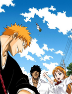 Shinji observes Ichigo Kurosaki and his friends.