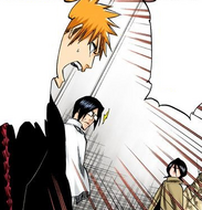 Ichigo contests Rukia's suggestion that they split up.