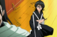 Rukia asks Byakuya for answers.