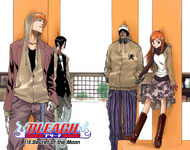 Orihime, Ichigo, Sado, and Uryū on the cover of Chapter 119.