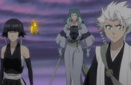 Hitsugaya and Suì-Fēng express surprise.