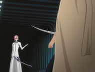 Szayelaporro reveals that he knows every aspect of Renji's Bankai.