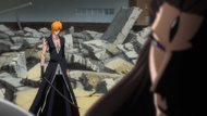 Aizen sees Ichigo.