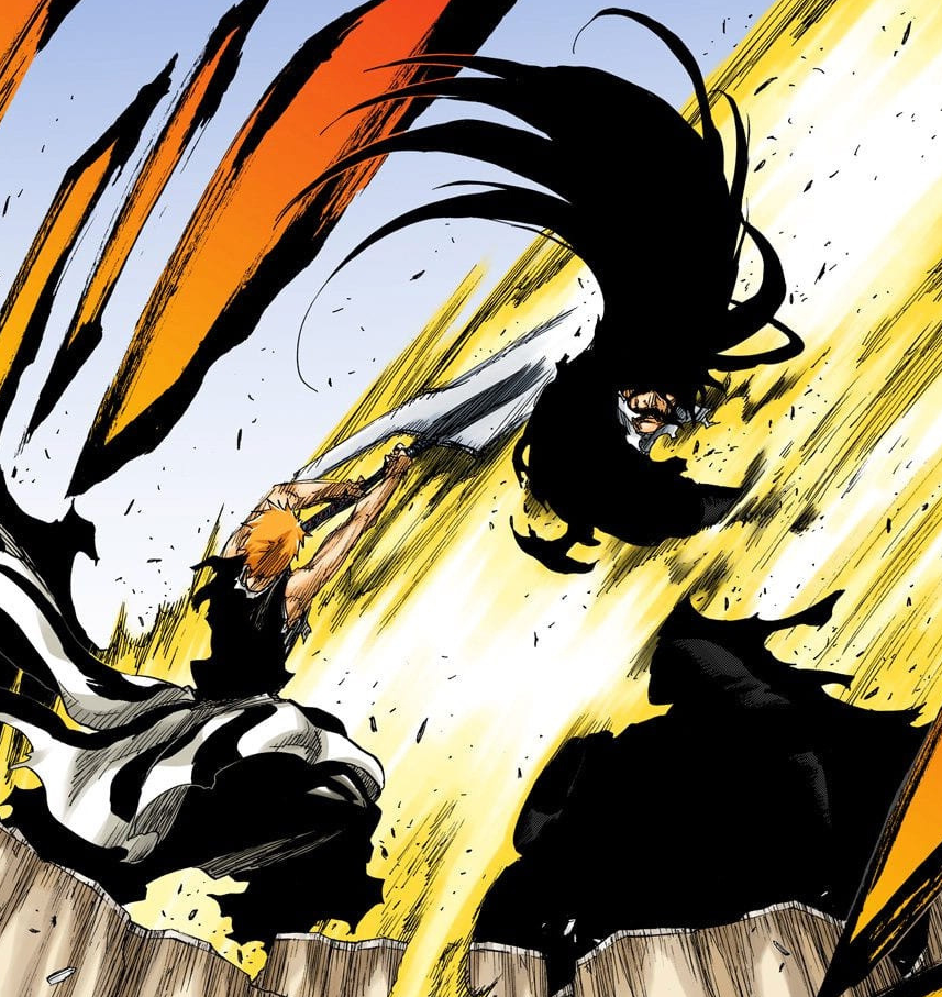 Is there any significance of Ichigo's Fullbring Bankai & reforged Shikai  having hollowed-out slits in them? : r/bleach