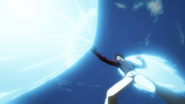 Sado uses El Directo against a Hollow in Hueco Mundo.