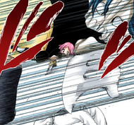 Yachiru attacks Gremmy.