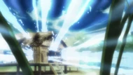 Urahara releases his Reiatsu, defeating the deserters single-handedly.