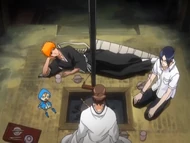 Ran'Tao z Ichigo i Uryū w swoim domu