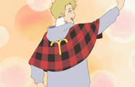 Balgo dons a Piper outfit.