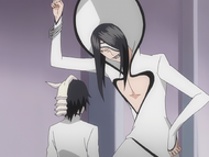 Nnoitra Gilga taunts Ulquiorra about Orihime.