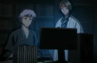 Unohana and Isane analyse Dangai information