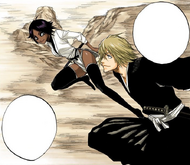 Urahara and Yoruichi train together.