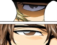 Urahara tells Aizen to stop lying, as he knows the Shinigami are experiencing Hollowfication.