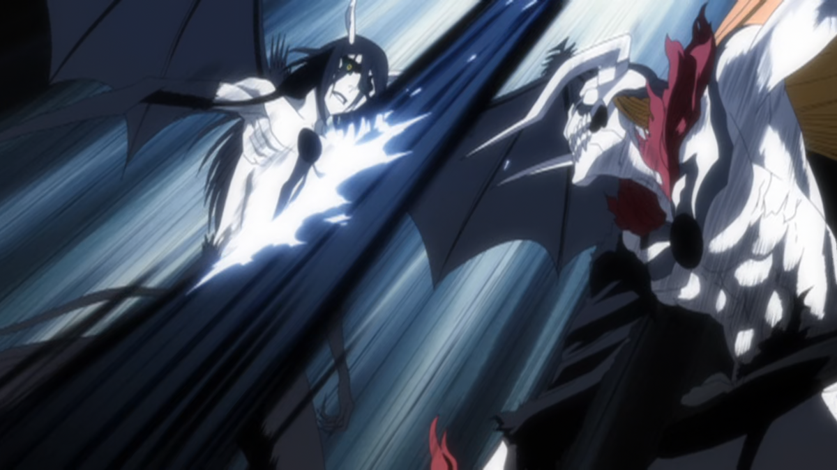 Ulquiorra's second release and Ichigo's Vasto Lorde form.