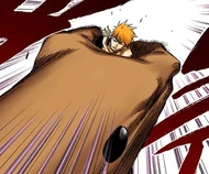 Yammy grabs Ichigo and prepares to finish him off.