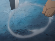 Ganju uses Seppa on the ground near Ichigo's Shikai, Zangetsu.