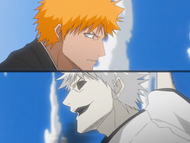 Zangetsu mocks Ichigo for not understanding Zangetsu.