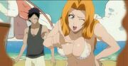 Hisagi imaginando a Rangiku en bikini