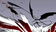 Ulquiorra whips Ichigo with Latigo.
