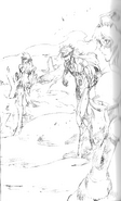Tier Harribel, Grimmjow Jaegerjaquez, and Nelliel Tu Odelschwanck.