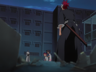 Renji confronts Patros and tells Ururu and Jinta to get Urahara.