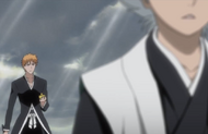 Ichigo approaches Hitsugaya.