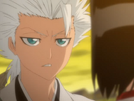 Hitsugaya assures Karin that Ichigo will be fine.