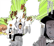 Isshin annoys his children with his antics.