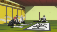 Renji and the other members of the Calligraphy Club.