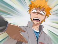 The warning written on Rukia's hand shocks Ichigo.