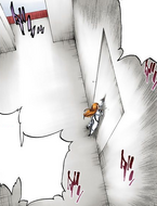 Orihime begs to be let out of her chamber after witnessing Rukia's apparent death.