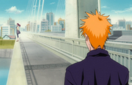 Kon finds Haruko about to jump off a bridge.