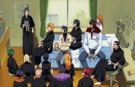 Remaining Shinigami have a meeting in Ichigo's room.