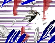Ichigo is pelted by more Bala.