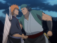 Ganju confronts Ichigo in a new outfit.