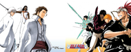 Tōsen, Aizen, Gin, and the Las Noches invaders on the cover of Chapter 247.