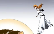 Orihime tries to heal Ichigo with Sōten Kisshun.