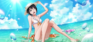 Hinamori wearing a swimsuit.