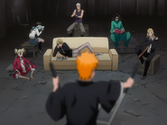 The Visored laze around as Ichigo trains.