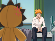 Ichigo and Kon discuss his name.