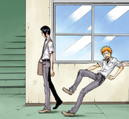 Ichigo is pulled past Uryū.