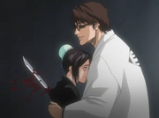 Aizen stabs Momo