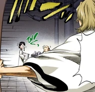 Urahara learns that Hiyori has already set out toward the Ninth Division after their Reiatsu vanishes.