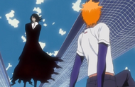 Ichigo notices Zangetsu can hear something which he cannot.