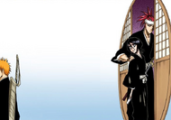 Rukia apologizes to Ichigo for not being able to help.