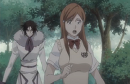 Muramasa appears behind Orihime.